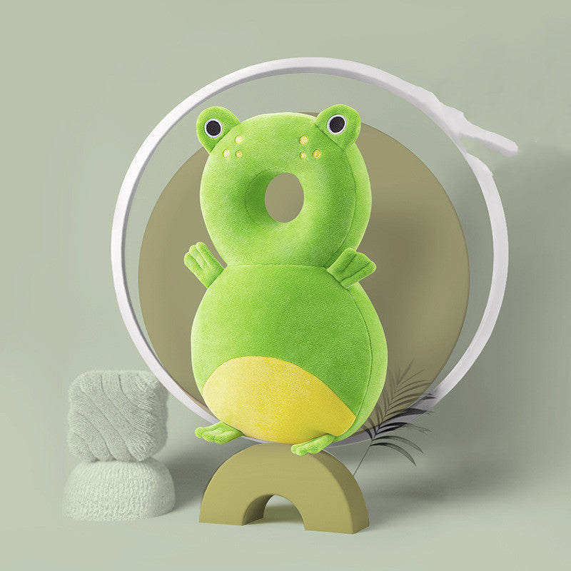 Sac à dos de protection tête et dos bébé NINO & MIA en peluche grenouille