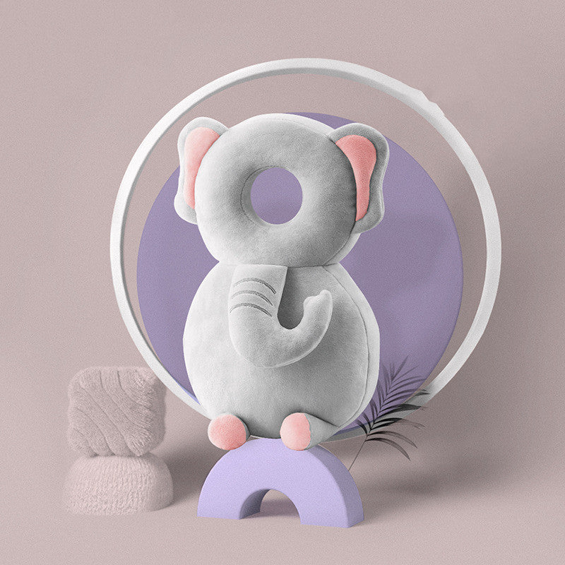 Sac à dos de protection tête et dos bébé NINO & MIA en peluche éléphant
